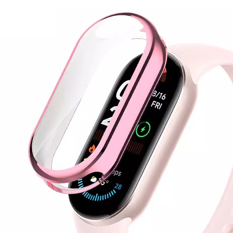 Etui ochronne do Xiaomi Mi Band 9 Miękki zderzak TPU zapobiegający upadkowi osłona ekranu do Mi Band 9 / Mi Band 8 Akcesoria