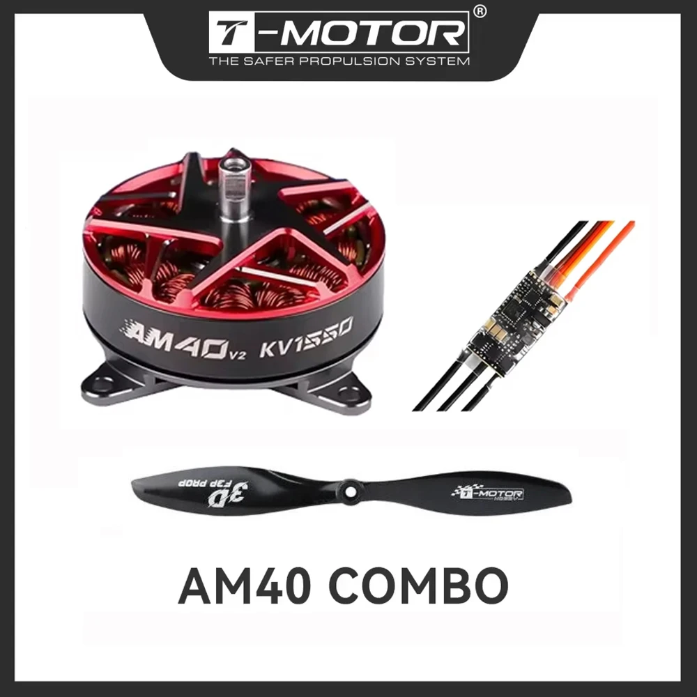 

T-MOTOR AM40 BPP-4D PRO Combo (AM40 Brushless Motor+AM16A ESC+T8044 Prop) for RC Drone F3P Indoor Flight
