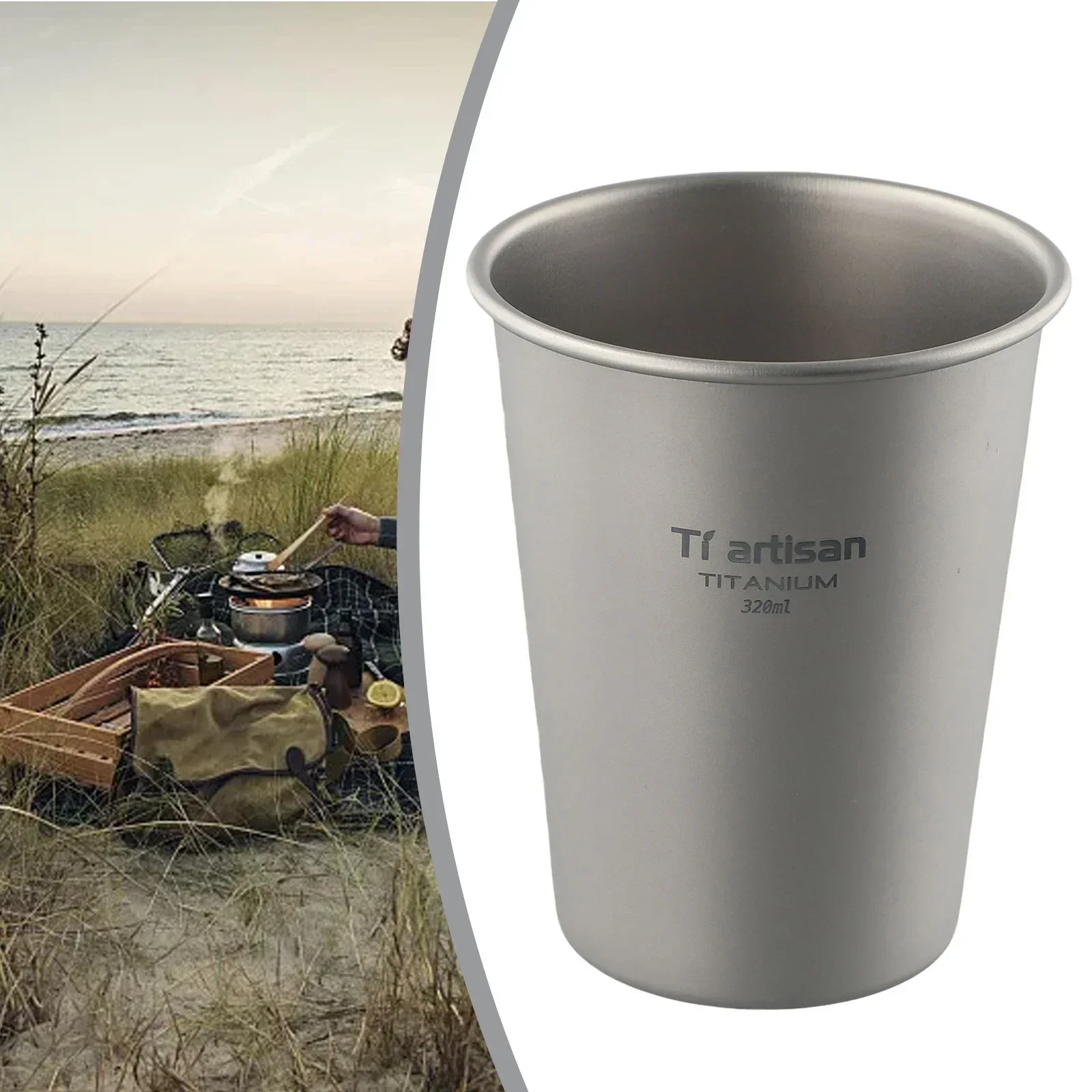 Tiartisan-Chope à bière pure pour enfants, tasse à café à paroi unique, verres de cuisine, lait, eau, standardisation, camping britannique, 320ml, 1 pièce