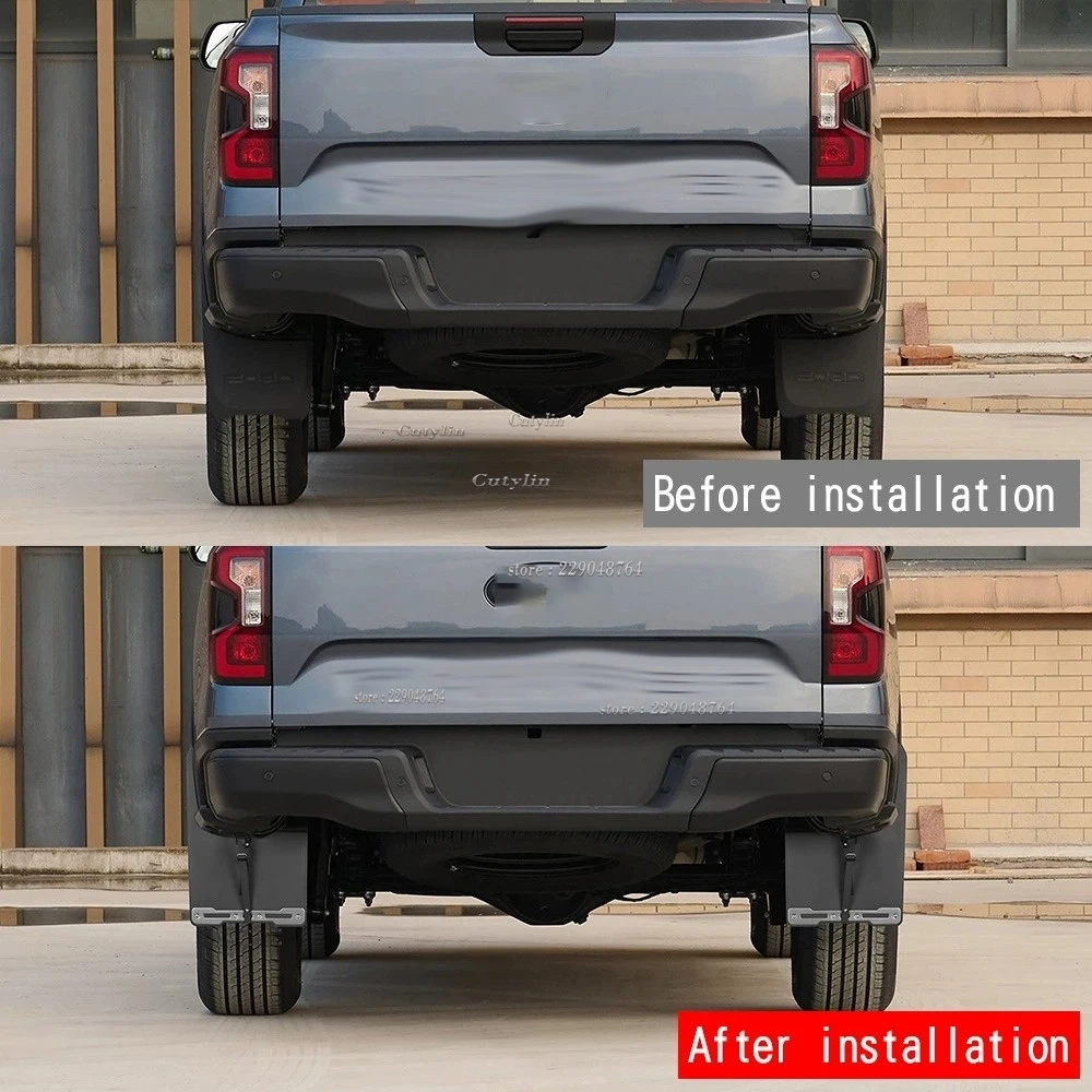 For Ford Ranger 2023-2025 ABS Flexible off-road mudguard Splash Car Mudguard Front Rear Wheels Guards Mudguar auto accessories view 6