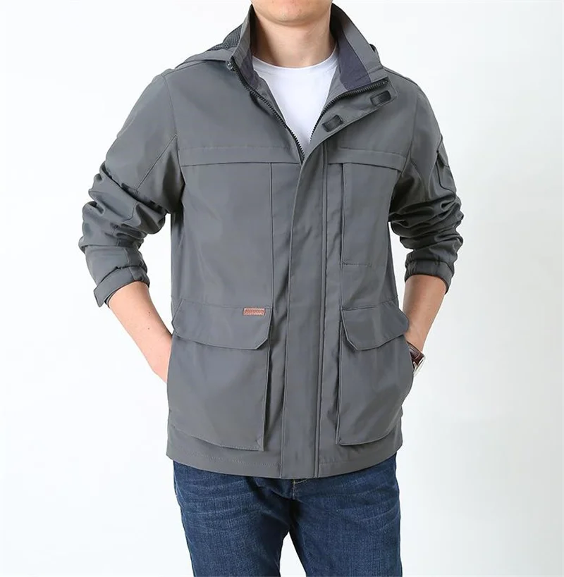 

Men's Windbreaker Jackets Waterproof Military Hooded Water Proof Wind Breaker Casual Coat Male Clothing Autumn Jackets Men