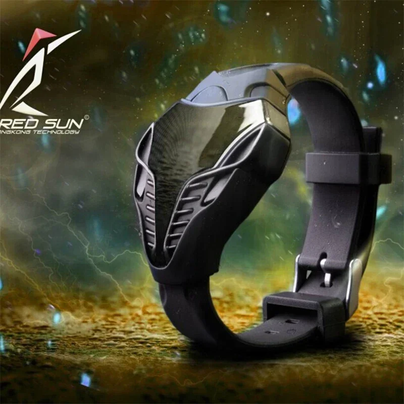 New Men's Led Watch Unique Design Sports Snake Dial Digital Watches Casual Fashion Silicone Band Man Watches Montre Homme