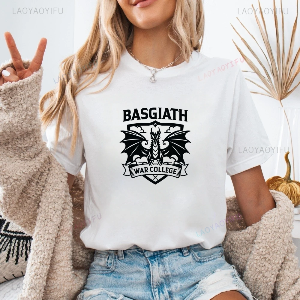 

Basgiath War College Riders Quadrant Fourth Wing Printed T-shirt for Men and Women, Large-sized T-shirt with Pattern