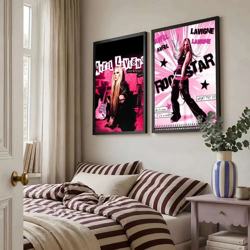 Singer A-Avril Lavigne music Poster Living Room Bedroom Bar Cafes Wall Home Decoration Gifts