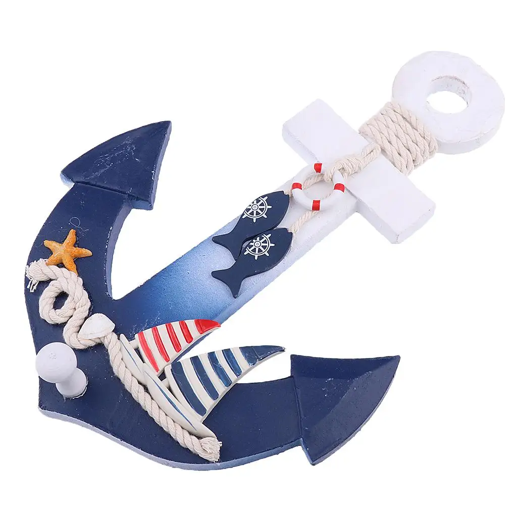 New Hot Nautical Anchor Wall Hanging Hook Ship Starfish Decor Coat Hat Door Rack DIY Party Supply for Home Decor Crafts Collect