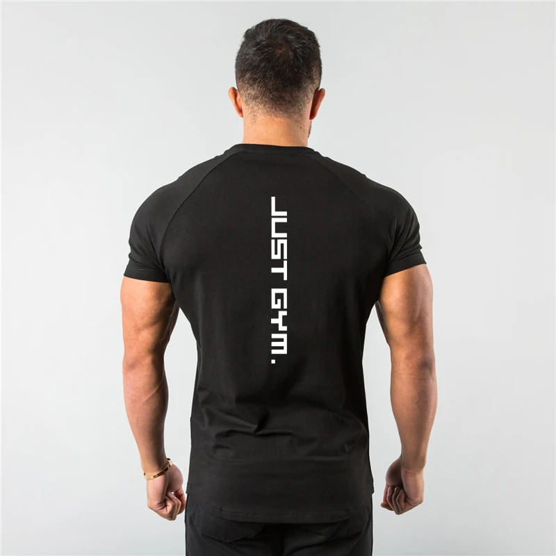 Muscle Fit Men Workout Tee Crew Neck Raglan Short Sleeve Stretchy Top For Bodybuilding Gym Training Outdoor Jogging Activities