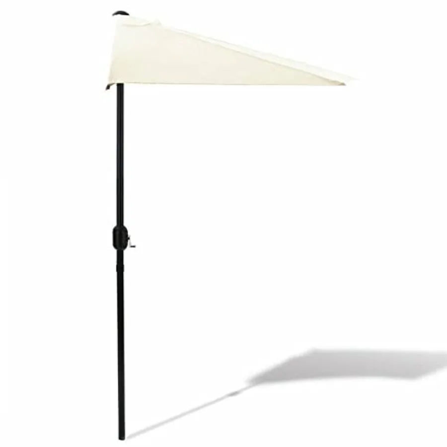 

Garden parasols Wall Parasol in Beige Terrace Patio with Base, Perfectly Suits Narrow Spaces Garden Umbrella Sun Shade Canopy O