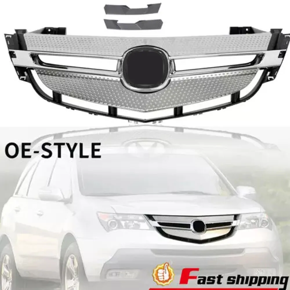 

OE-Style Upper Grille For 2007 2008 2009 ACURA MDX Sport Bumper Grill W/Chrome