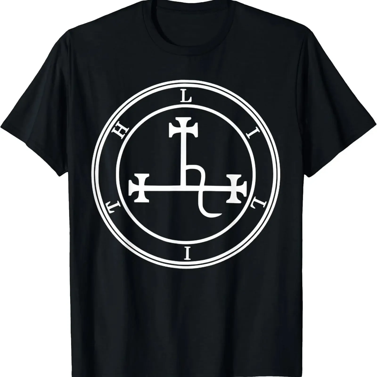 Lilith Sigil Female Devil Gothic Samael Witchcraft Occult T Shirt vintage Washed designer clothes streetwear fashion Breathable