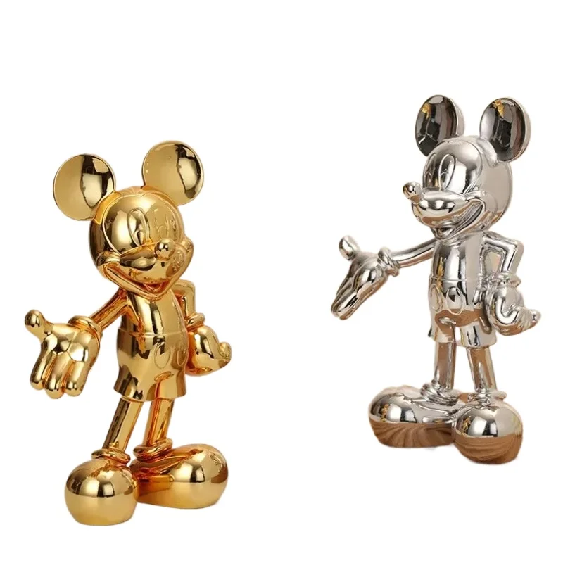 

20cm Classic character welcome Mickey Mouse action figure resin statue model home decoration Crafts Desk Cabinet ornament gift