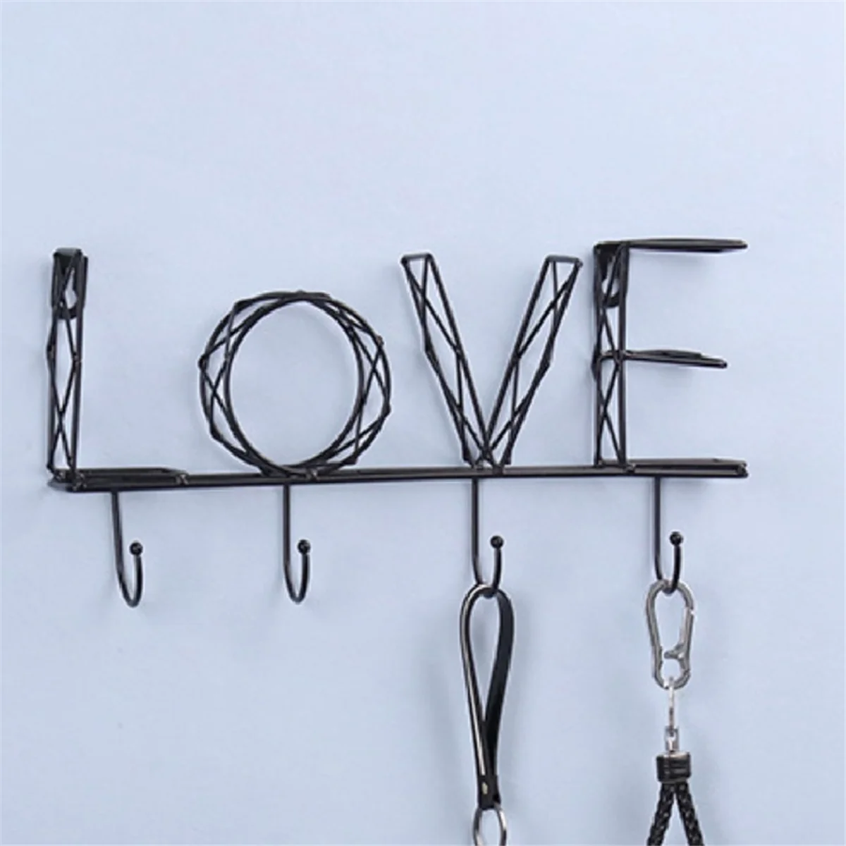 Love Letter Hook Decoration for Home Bedroom Accessories Key Holder Wall Coat Rack Hook Hanger Housekeeper on Wall Stand