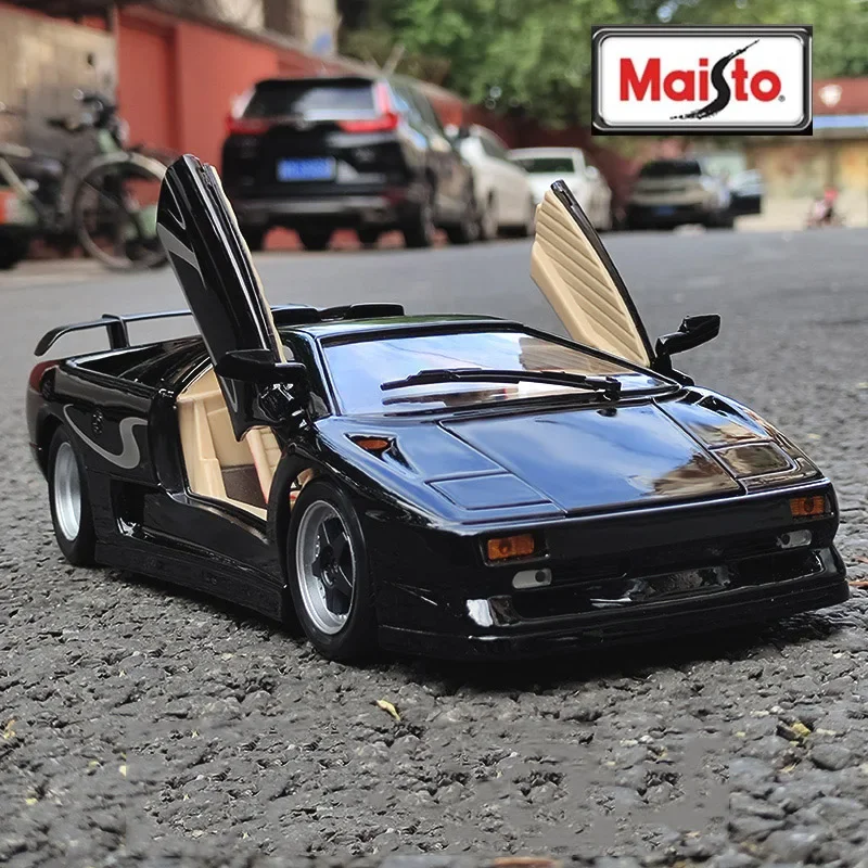 Lamborghini Diablo SV-modelo de coche deportivo de aleación, vehículo de juguete de Metal fundido a presión, regalo de colección de simulación, 1:18