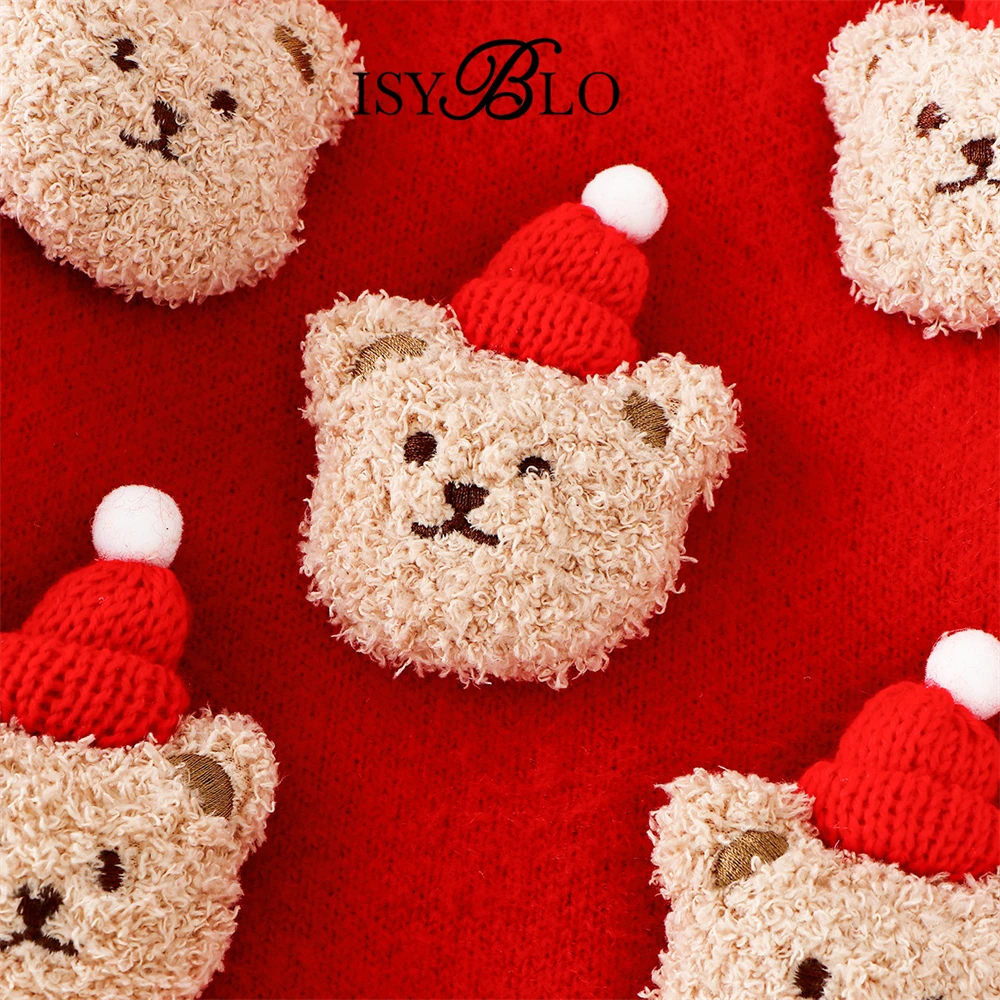 Sweet Bear Sweater & Tutu Dress for Chidren Chrsitmas Gift Dresses Girls Party Red Sweater and Puffy Skirt