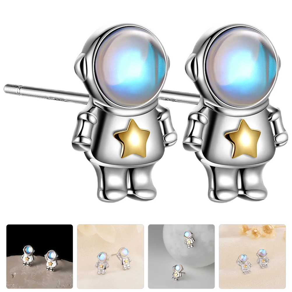 

Ebony Violin Pegs Astronaut Earrings Orbit Dangle for Teen Girls Puffed Cute Women