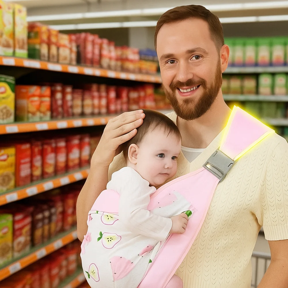 

Breathable Baby Wrap Carrier Newborn Front Holding Mesh Infant Backpacks Horizontal Holding Type Infant Kangaroo Bag