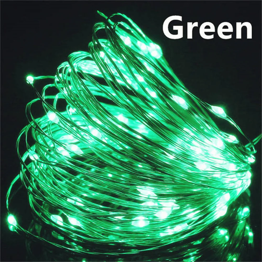 10/20/30M USB LED Lichterketten Kupfer Silber Draht Girlande Licht Wasserdicht Fairy Lichter Für Weihnachten hochzeit Party Dekoration