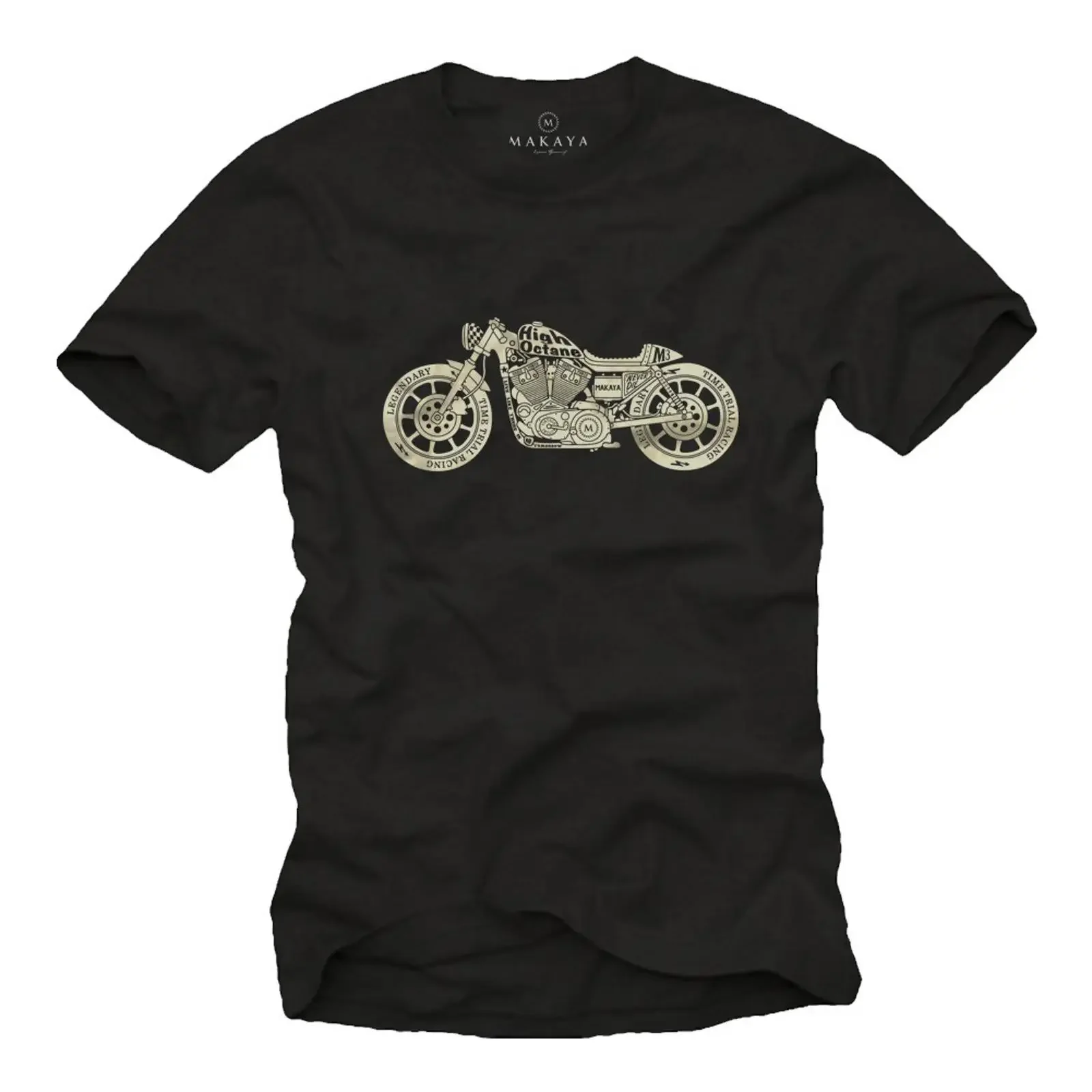 Vintage Motorrad T Shirt Sportster Custom Chopper Cafe Racer Bobber Herren Biker vintage Washed Stylish streetwear graphic