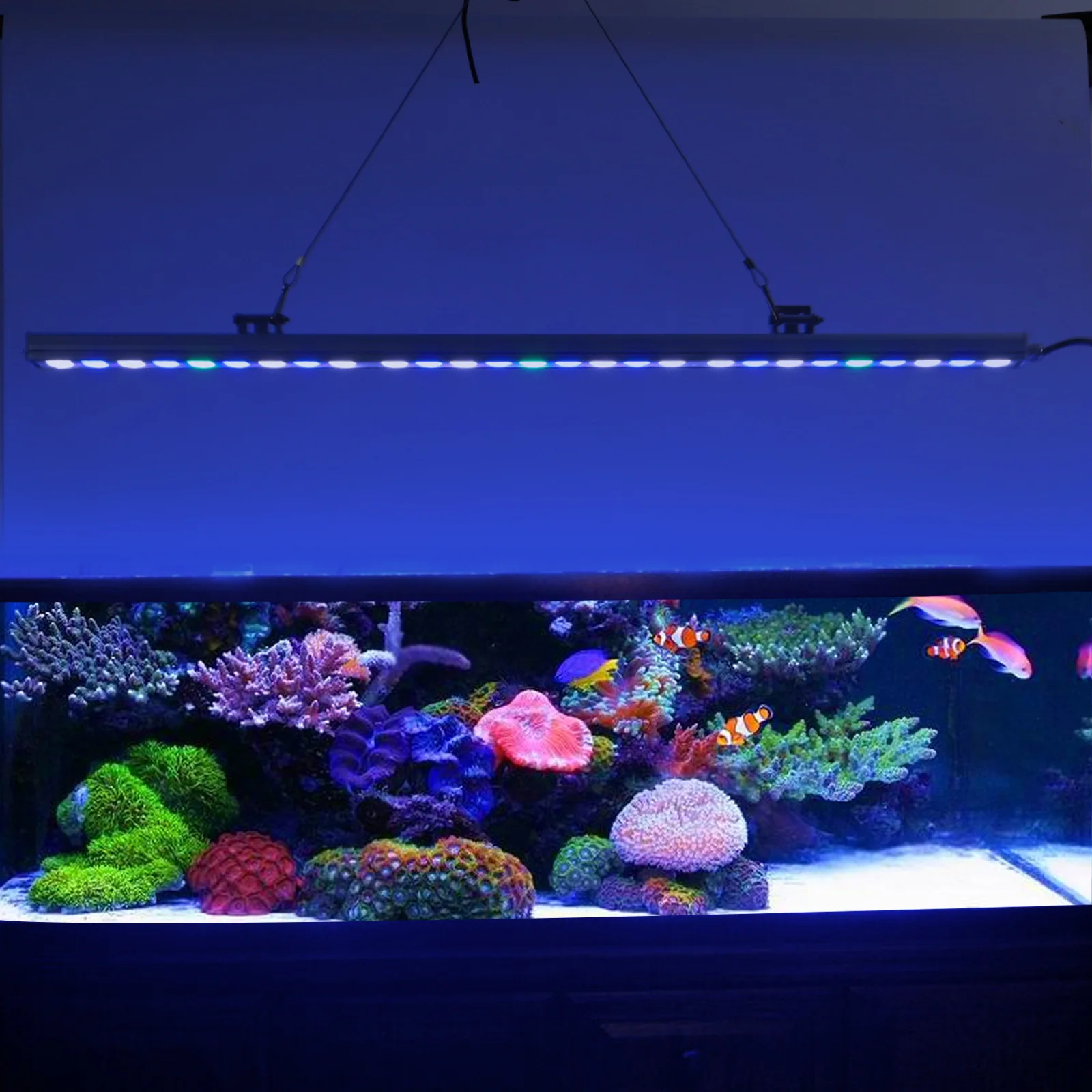 

Dimmable Saltwater Aquarium Light Bar 78W with Timer Waterproof Full Spectrum LED Coral Reef Light for Saltwater Fish Tank Lamp