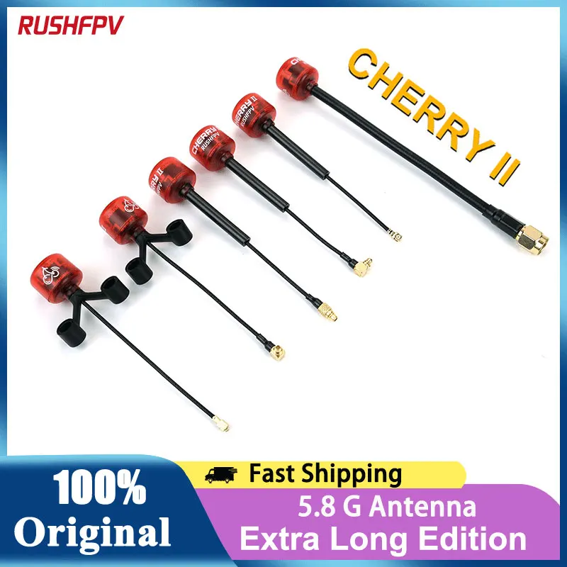RUSHFPV Cherry II 5.8G 1.8Dbi FPV Antenna VTX LHCP RHCP SMA MMCX UFL Long Range For Racing Drone Connector Adapter Accessories