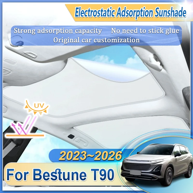

Для Bestune T90 2023 2024 2025 2026: Электростатический солнцезащитный козырек-шторка для люка автомобиля, теплоизоляционный экран, аксессуары