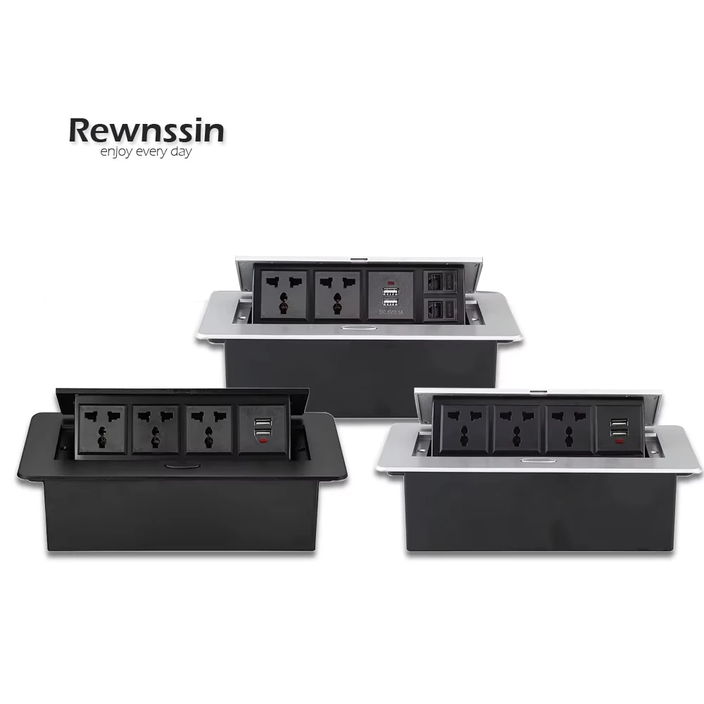 

Встраиваемая настольная розетка с USB, универсальная скрытая выдвижная розетка для дома, Таиланд, Сингапур, 13А 250В