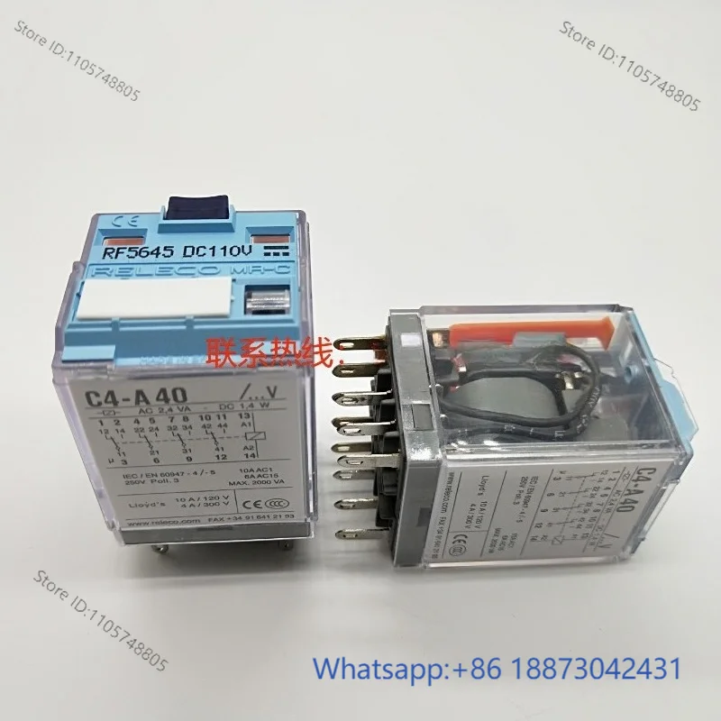C5-M10N/X/FX/DX (GD) DC24/110/220V Single Pole 16A Rail Type Intermediate Relay 1pcs