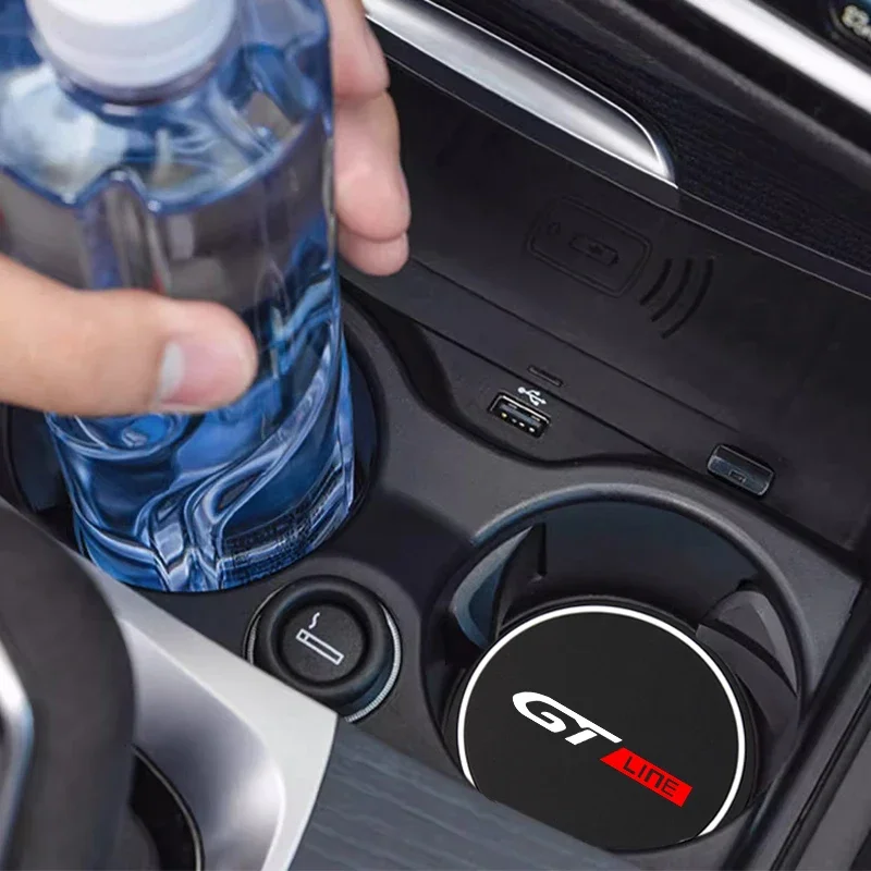 2 Buah Alas Gelas Mobil Anti Selip Alas Minuman Botol Silika Gel Untuk Peugeot GTLINE 307 5008 4008 308 208 106 206