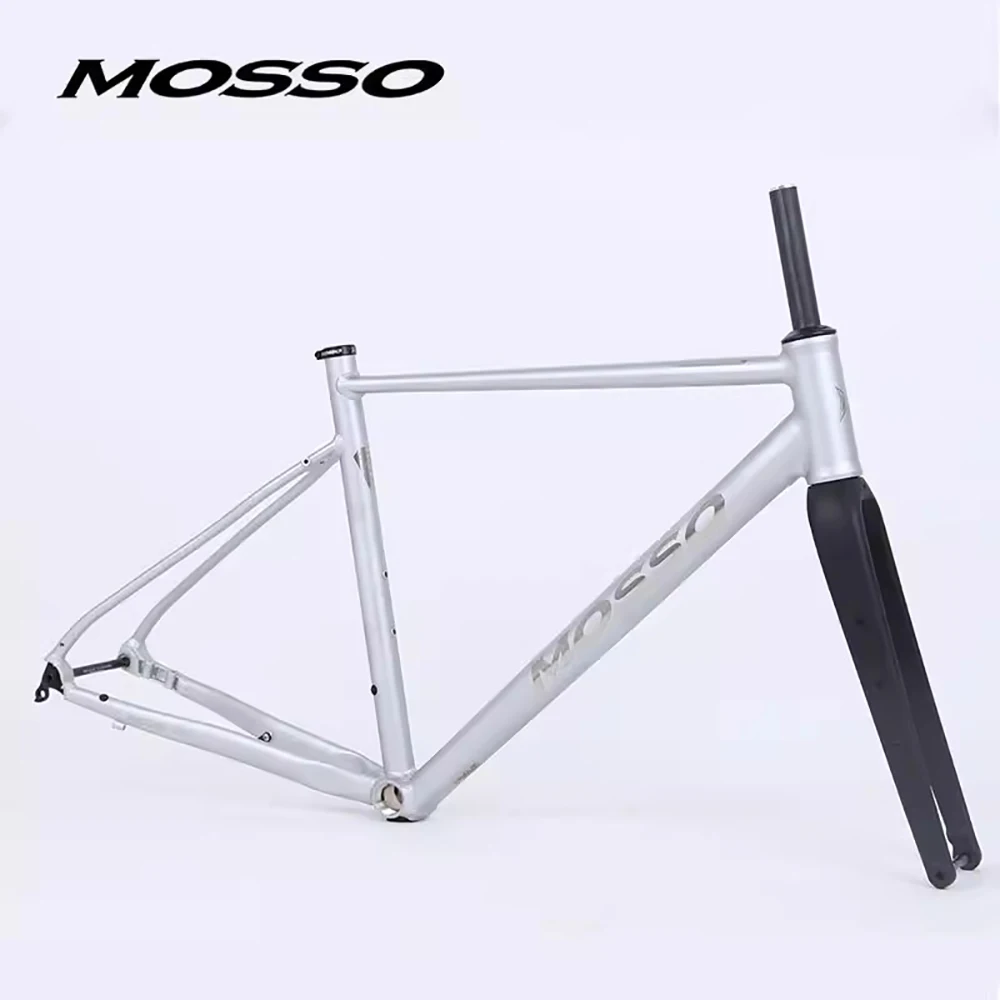 700C MOSSO 703GVL GRAVEL Road Bicycle Frameset Aluminum Alloy Disc Brake Frame with Carbon Fork Thru Axle 12x142mm Bicycle Parts