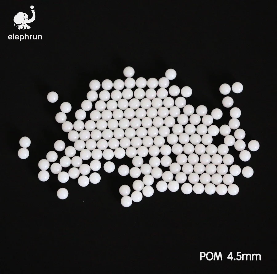 4.5mm Delrin Polyoxymethylene ( POM ) / Celcon Solid Plastic Balls for Ball Valves and Bearings