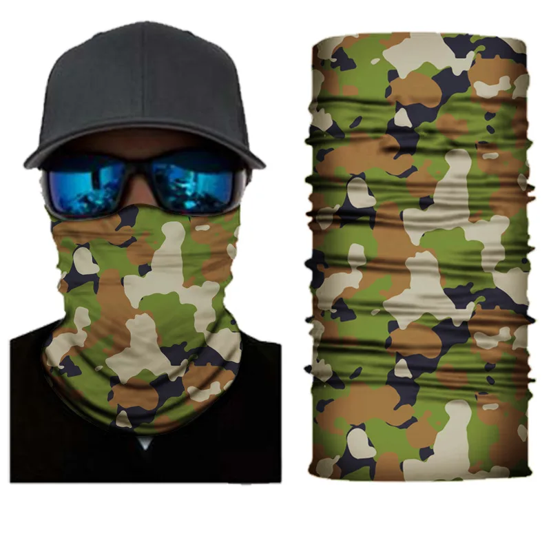 Bufanda deportiva de camuflaje para hombre y mujer, Bandana de camuflaje para ciclismo al aire libre, protección facial