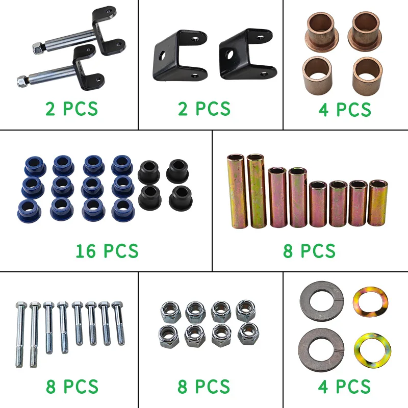 Golf cart front end repair lifting lugs riser rubber sleeve iron coveer screw kit suitable for Club Car DS 1993-up model,1016386