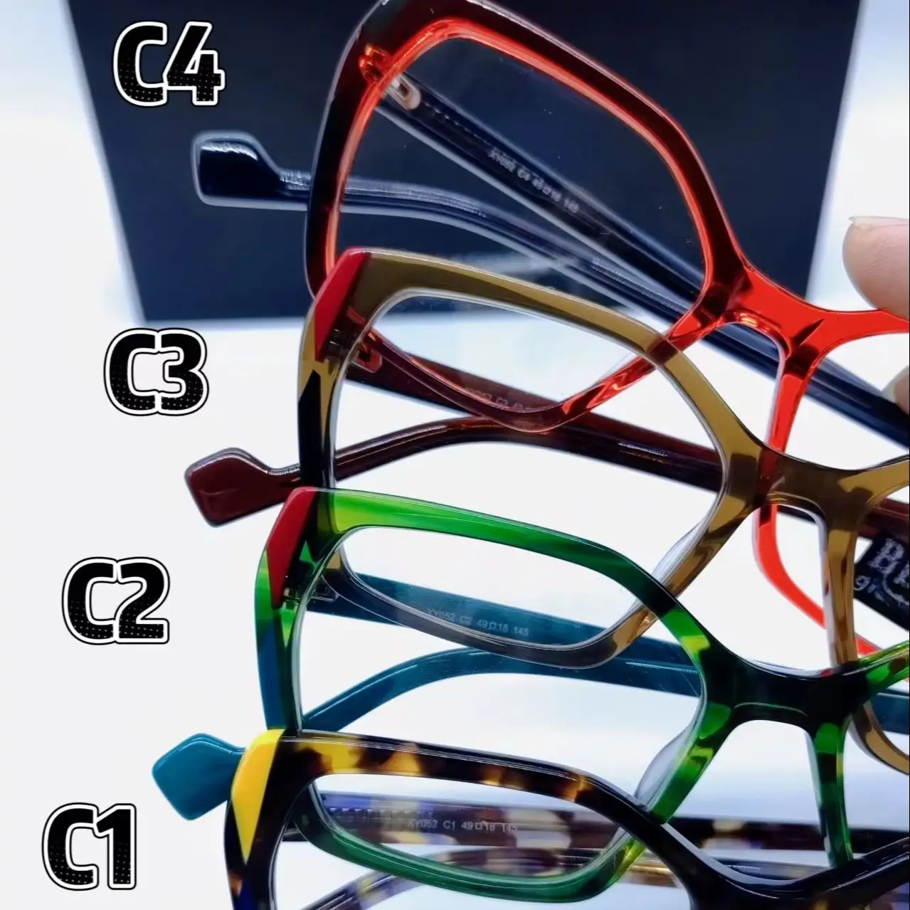 Fashion Multi-Plate Spliced Glasses Frames, Popular Craft This Year with Unique Color, Suitable for Myopia Presbyopia & Optical