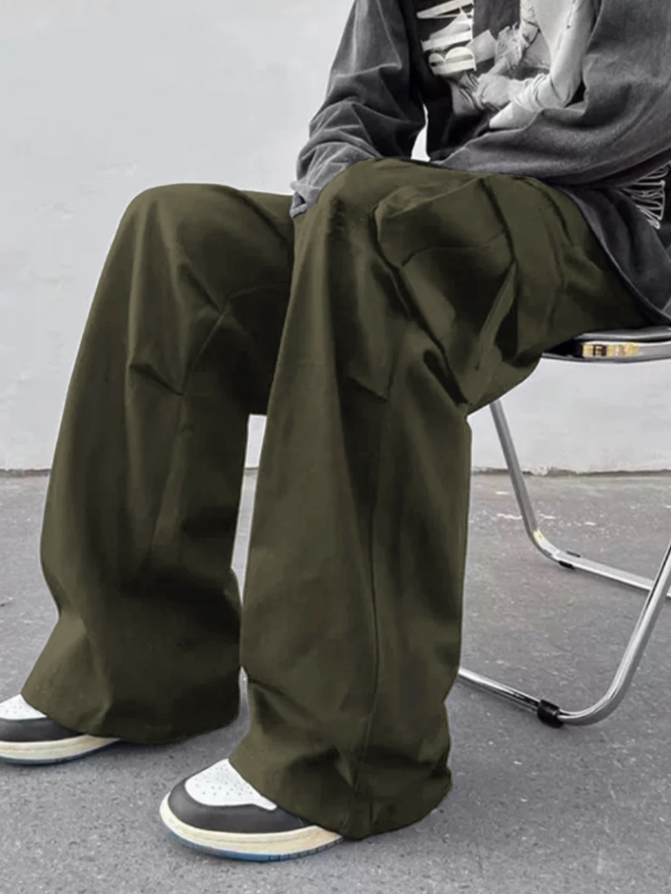 

2026 Spring and Autumn New American Trendy Work Pants Men Retro Multi Pocket Rascal Handsome Loose Sports and Leisure Pants