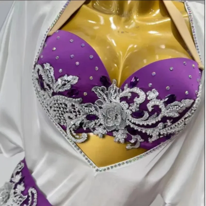 

Customized Belly Dance Robe Performance Oriental Dance Costume Practice Dress Belly Dancewear