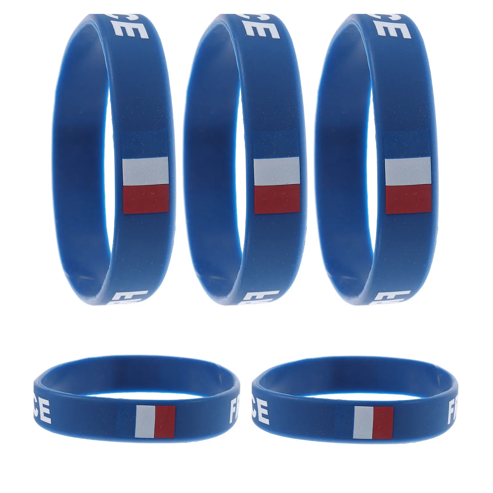 

Набор из 5 силиконовых браслетов с флагами стран, спортивные браслеты для футбольных матчей, активного отдыха, поддержки национальной команды