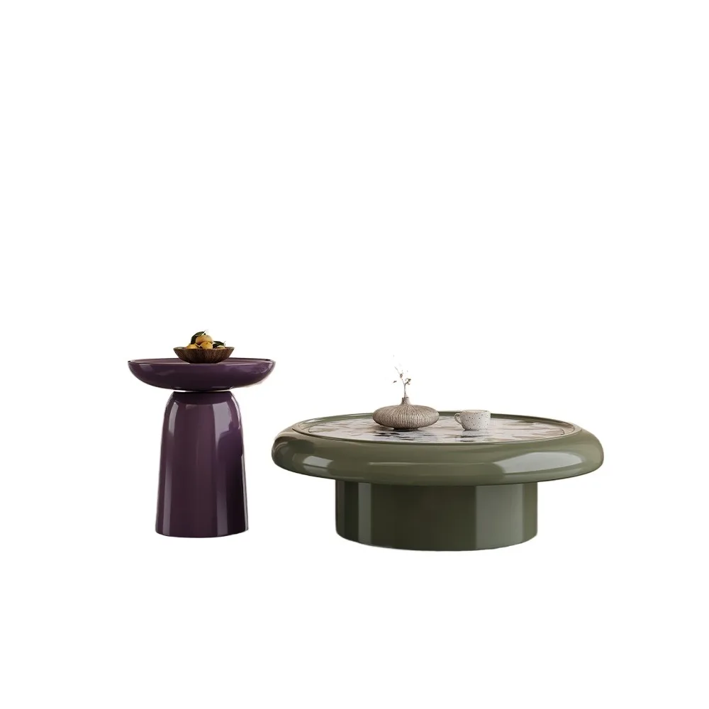 

Minimal coffee table size round coffee table living room household coffee table combination