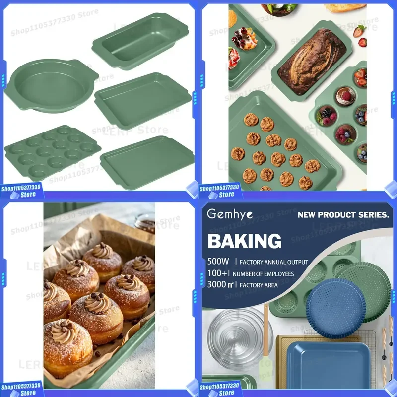 Non Stick Carbon Steel Cake Molds Baking Pans For Bread Brownie Cupcake Muffin Household Kitchen Utensils Bakeware Tools