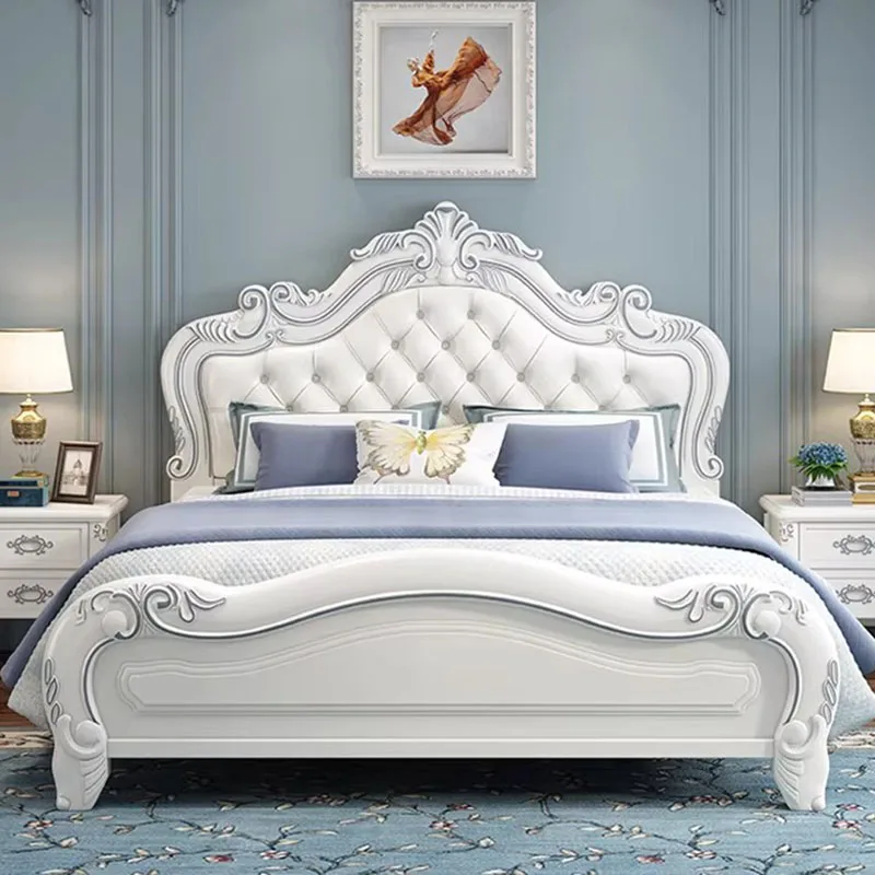 Castle Princess Bed Headboards Modern Design Luxury Storage Bed Multifunctional Space Saving Letto Matrimoniale Home Furniture