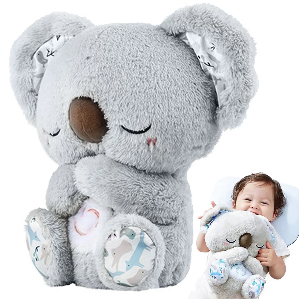 Breathing Koala with Light Sound Baby Sleep and Playmate Koala Musical Stuffed Plush Toy Newborn Sensory Comfortable Baby Gifts image 3