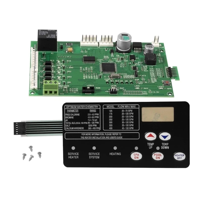 

42002-0007S Control Board with 472610Z Switchs Pad Temperature Adjustment Fit For Pool Spa Heater Electrical Systems