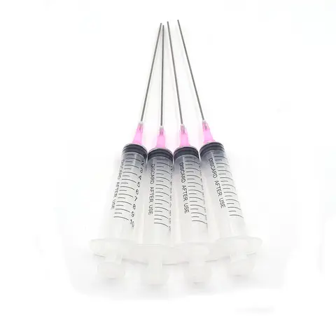 4pcs Add The Ink Tool 10ML Syringe Inkjet For Epson Canon Brother Hp Refilling Ink CISS Ink Cartridges With 10cm Long Needle