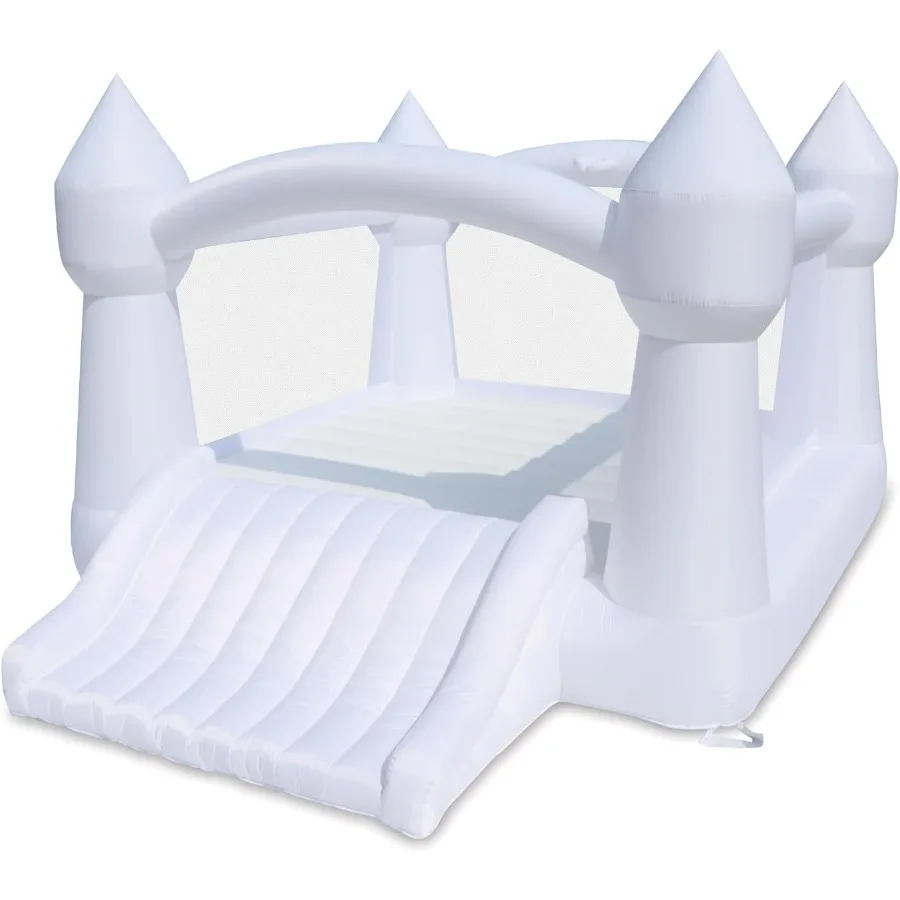 

Bounceland Party Castle Daydreamer Cloud Bounce House [No Blower] 16.4 ft L x 13.1 ft W x 9.3 ft H Basketball Hoop Trendy Neutr