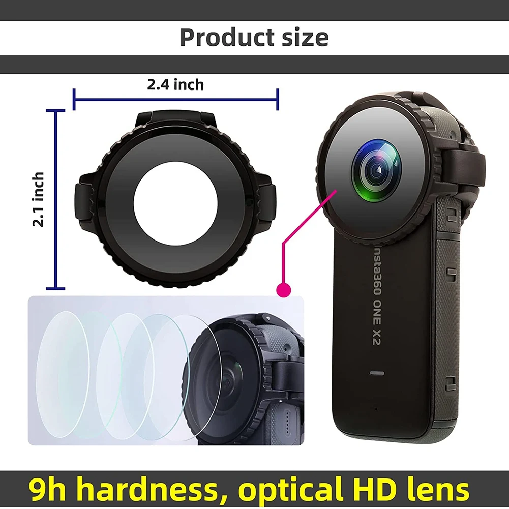 Protectores de lentes premium Estuche protector de lentes de cámara para Insta360 ONE X2