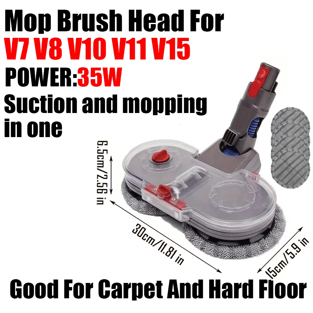 Vervangende borstel en filter voor Dyson V6 V7 V8 V10 V11 V12 V15 DC-serie stofzuigers, voor harde vloeren.