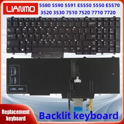 US/DE/SP/LA/UK/FR For Dell Latitude E5550 E5570 5580 5590 5591 P53F M3510 3520 7510 7710 7720 7510 7520 backlight keyboard