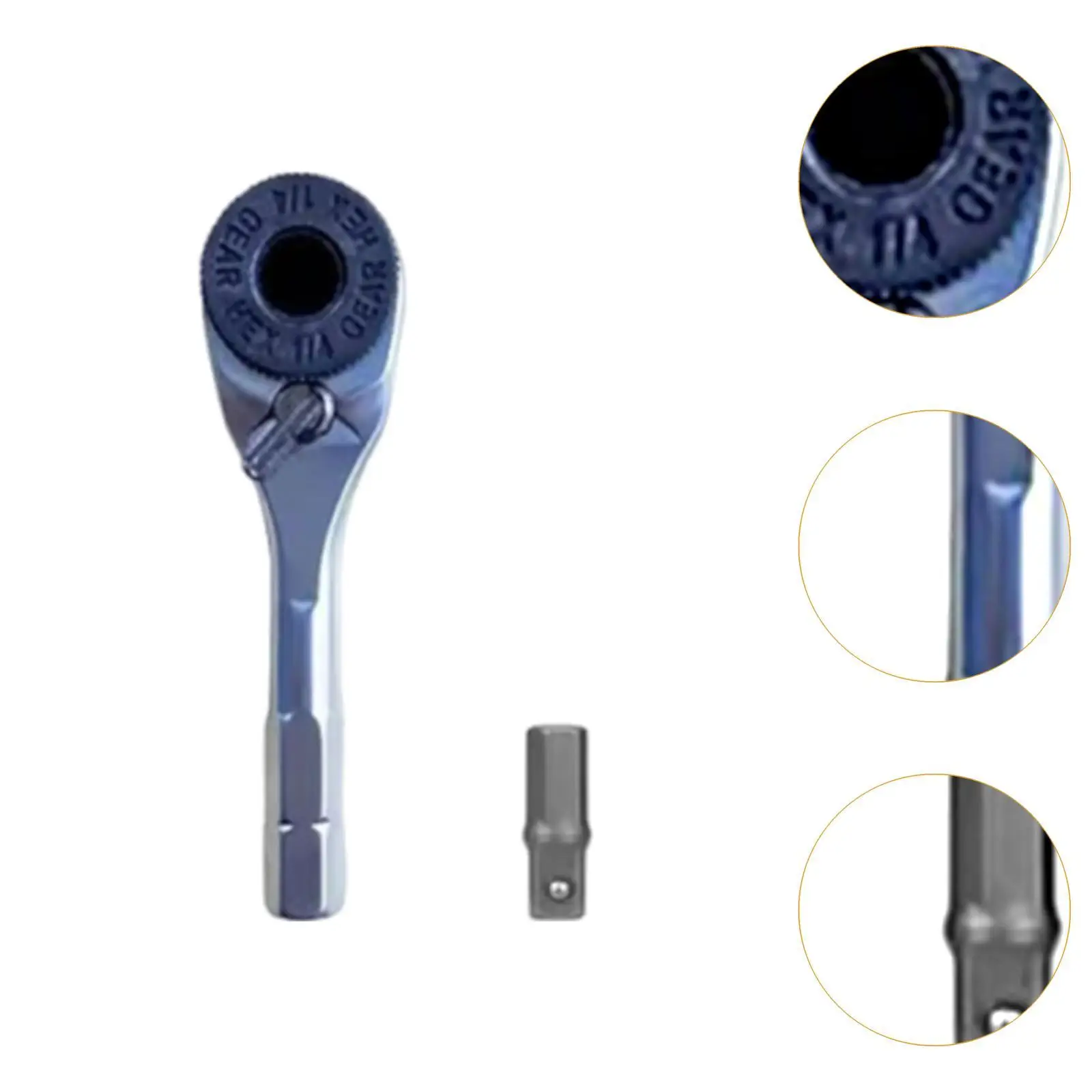 Hexagon Ratchet Wrench Anti Slip Grip Sturdy Multifunctional Maintenance Kit