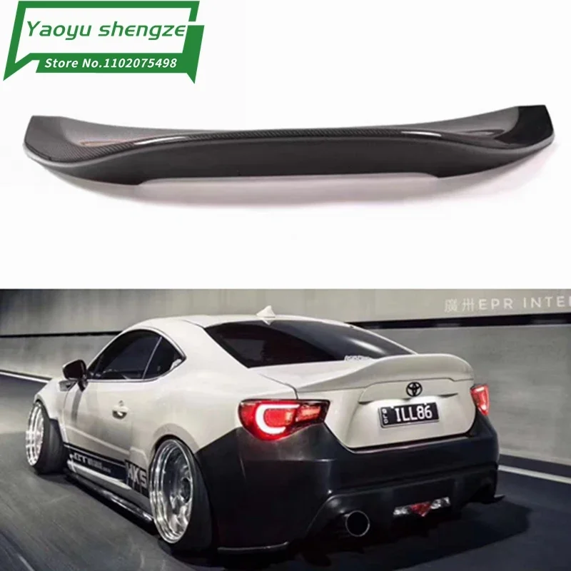for Subaru BRZ car tail trunk type FRP carbon fiber glass material paintless spoiler for Toyota GT86 2012 2013 2014 2015