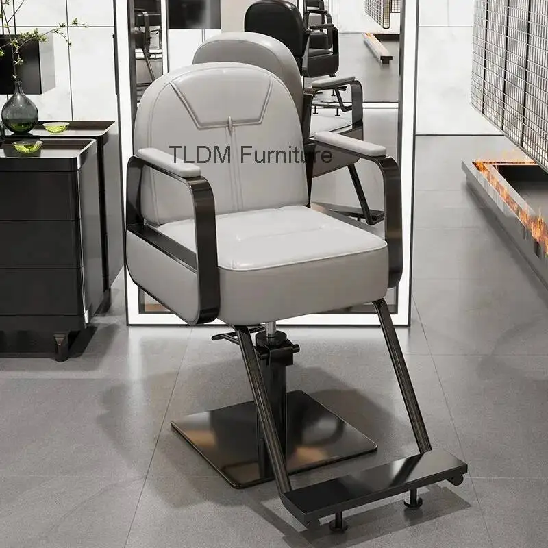 Accesorios De peluquería Sillas De peluquero barbería Sillas De salón profesionales De lujo equipo Sillas De Barbero muebles De salón