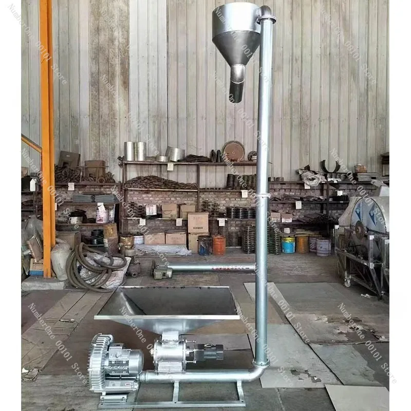 Automatic Grain Feeding Machine, Stainless Steel Wind Powered Feeder, Corn and Seed Suction Feeding Equipment for Agriculture