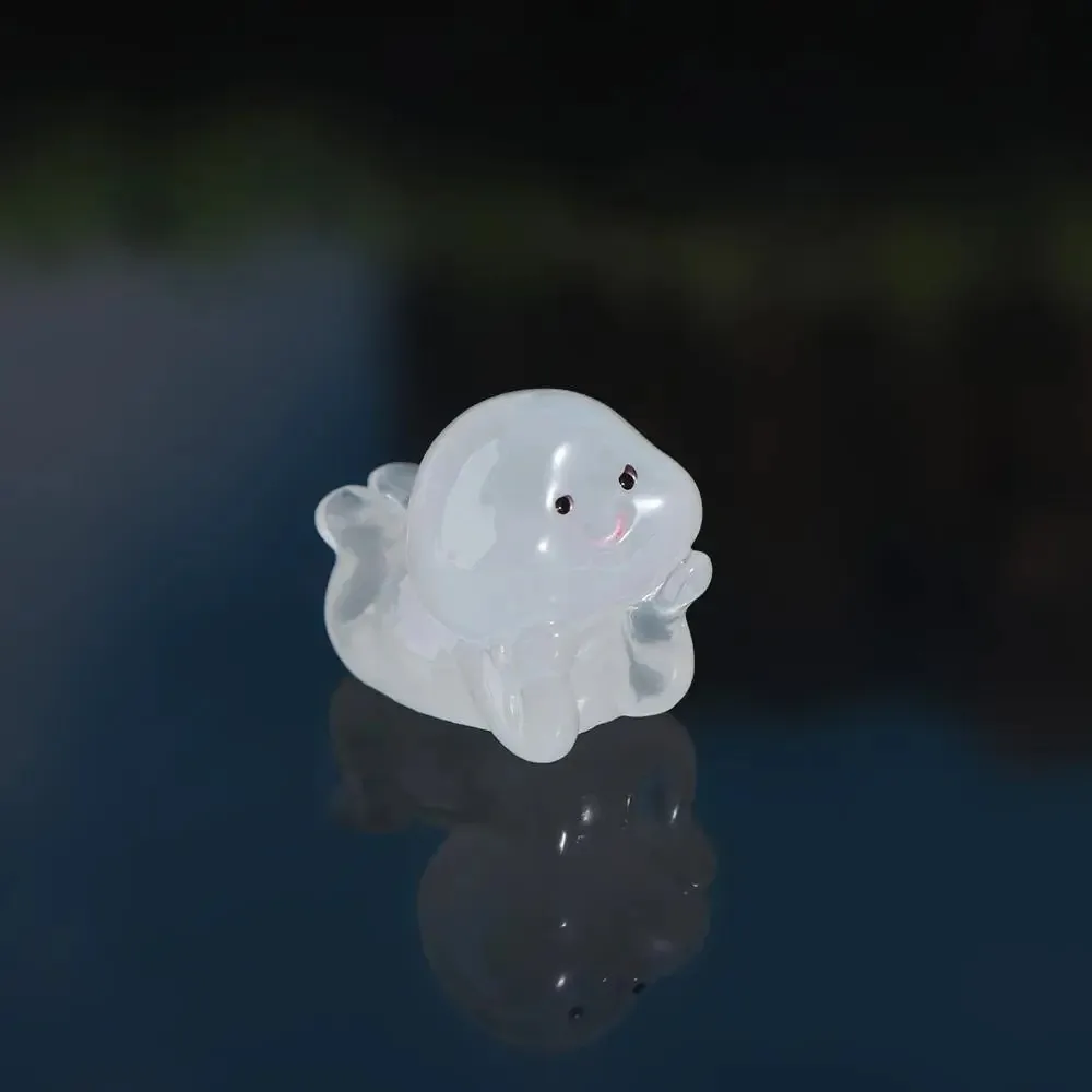 6 قطعة التماثيل الكرتون مضيئة الناس الصغيرة توهج في الظلام لطيف الناس التماثيل المنمنمات الراتنج الحرف DIY بها بنفسك تمثال الرجل الصغير